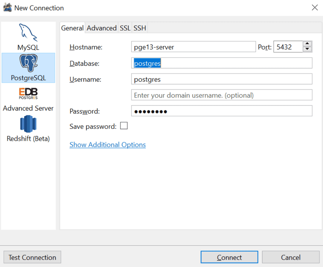 EDB Postgres Extended Server Configuration